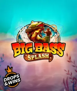 Get hooked on the thrilling world of Big Bass Splash slot by Pragmatic Play, featuring a dynamic fish jumping out of water. This image portrays the heart of the fishing theme with striking text and exciting visuals. Ideal for anglers, promising a captivating adventure. 